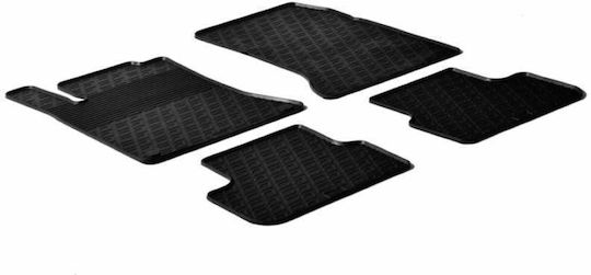 Lampa Set of Front and Rear Mats 4pcs Tray Type for Mercedes-Benz CLA Class Black