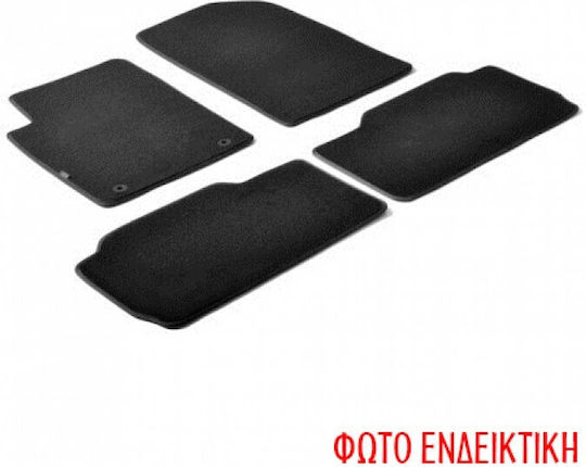 Lampa Σετ Μπροστινά και Πίσω Πατάκια 4τμχ για Chevrolet Spark 2015+ Μαύρα