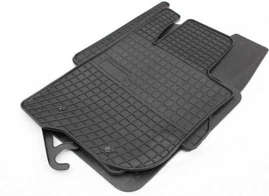 Frogum Set of Front and Rear Mats 4pcs for Fiat Fullback Mitsubishi L200 2015 Black