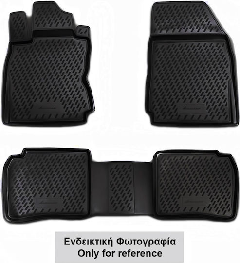 Novline Front Mats 2pcs Tray Type for Ford Transit 2006 Black