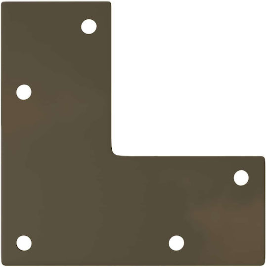 vidaXL Metallic Furniture Legs 4 Pieces Suitable for Table / Coffee Table 42cm Brown