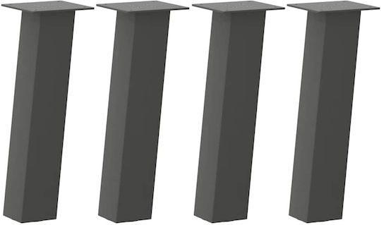 Couchtischbeine 4 Stk. Anthrazit 42 cm Stahl Anthrazit