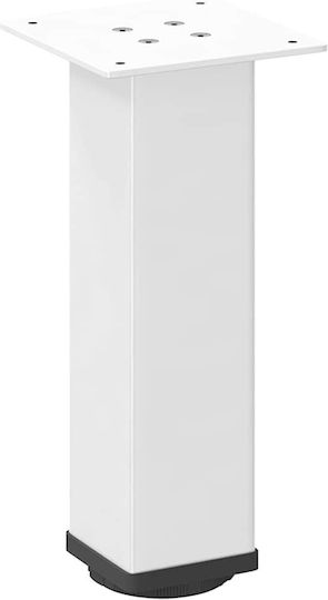 vidaXL Metallic Furniture Foot 4 Pieces Suitable for Table / Coffee Table 14x14x32cm White