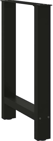 vidaXL Металик Крак На Мебел 2 Бройки Подходящ За Маса / Малка Маса / Офис 60x72см Черен