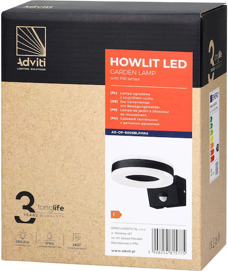 Adviti Стенни Външни Осветителни Тела със Сенник Вградено LED IP65 20W с Естествено Бяло Светлина