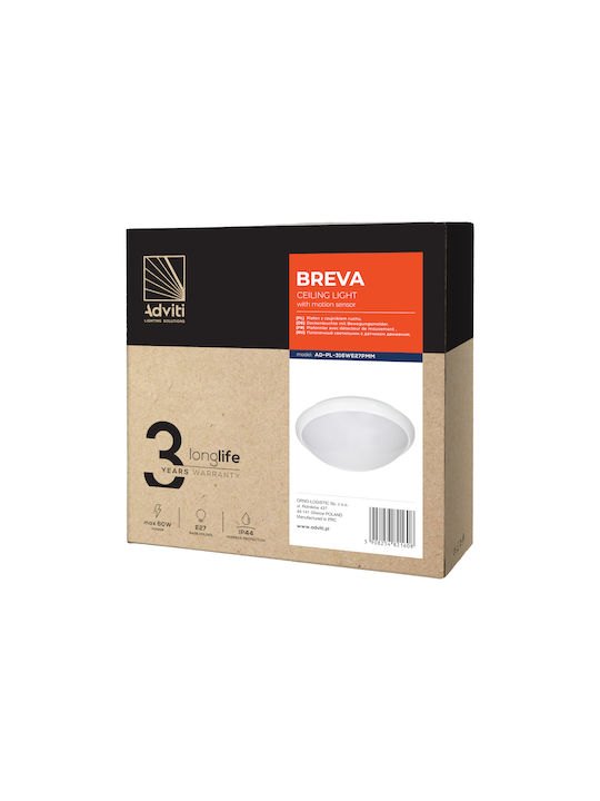 Adviti Wall-Mounted Outdoor Ceiling Light E27 IP44
