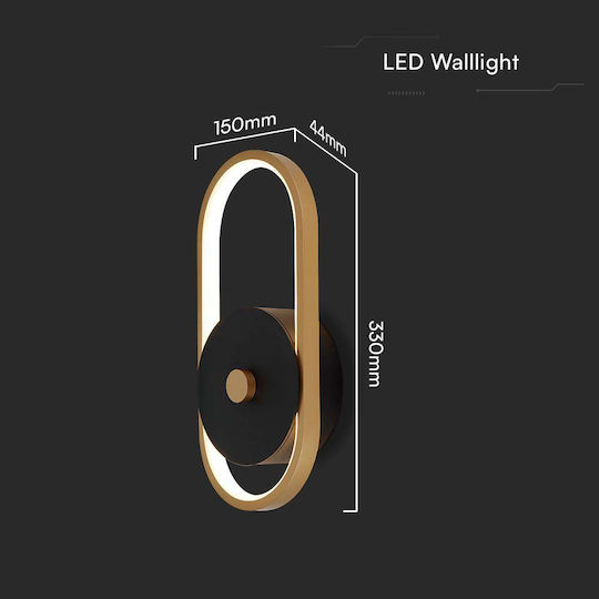 V-TAC Leuchte Wand mit Integrierter LED und Warmweißes Licht 33x15x4.4cm