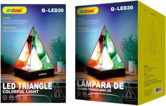 Andowl Διακοσμητικό Φωτιστικό LED RGB 15εκ.