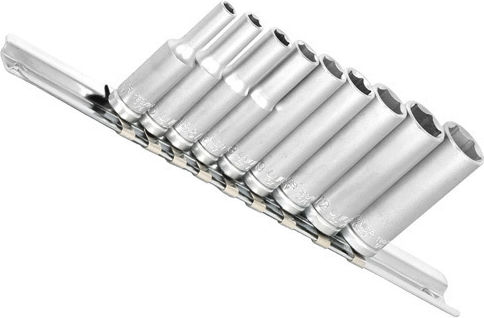 Unior Nüsse Sechskant mit Vierkant-Antrieb 1/4" Set 9Stück