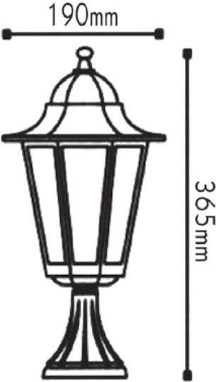 Aca HI6022 Επιτοίχιο Εξωτερικό Φαναράκι E27 IP44 33x22εκ.