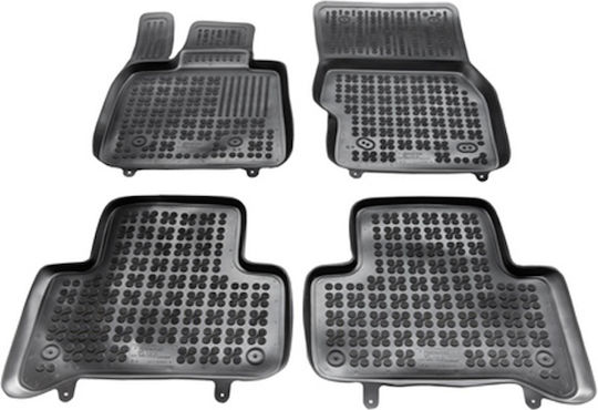 Rezaw Plast Set of Front and Rear Mats 4pcs Tray Type for Alfa Romeo Stelvio 2016+ Black
