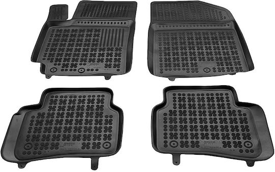Rezaw Plast Set of Front and Rear Mats 4pcs Tray Type for Kia Rio 2017+ Black