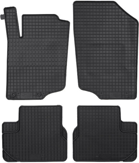 Petex Set of Front and Rear Mats 4pcs for Peugeot 207 2006-2012 Black