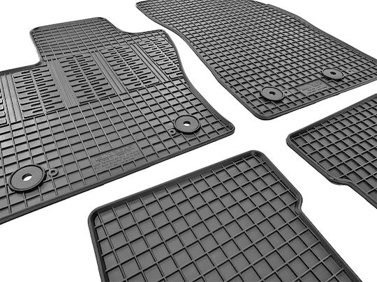 Cik Set of Front and Rear Mats 4pcs for Fiat 500X 2014+ Black