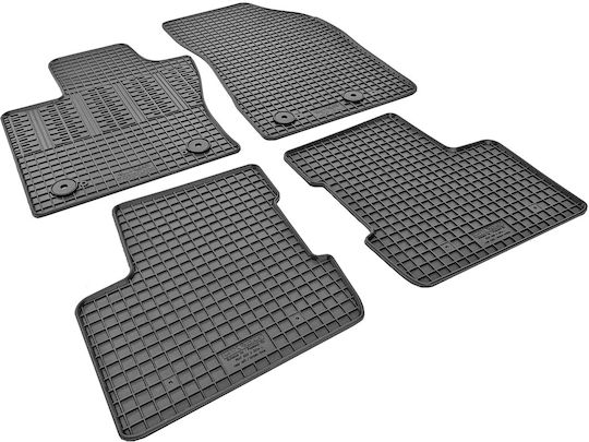 Cik Set of Front and Rear Mats 4pcs for Fiat 500X 2014+ Black