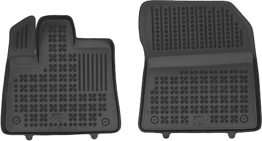 Rezaw Plast Front Mats 2pcs Tray Type for Peugeot Rifter Opel Combo Citroen Berlingo 2018+ Black
