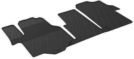 Lampa Set of Front and Rear Mats 3pcs Tray Type for Volkswagen Crafter 2017 Black