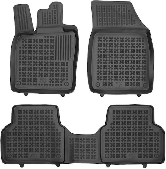 Rezaw Plast Set of Front and Rear Mats 3pcs Tray Type for Volkswagen ID.3 2019+ Black