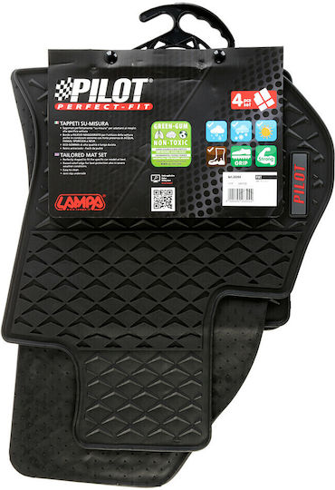 Lampa Set of Front and Rear Mats 4pcs for Fiat 500L Black