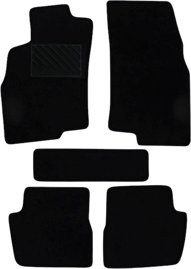 Autopataki Set of Front and Rear Mats 5pcs for Alfa Romeo Mito 2008-2018 Black