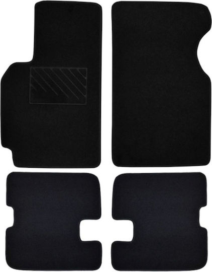 Autopataki Set of Front and Rear Mats 4pcs for Honda HR-V 1998-2013 Black