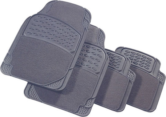 Autoline Set of Front and Rear Mats Universal 4pcs from Rubber Gray