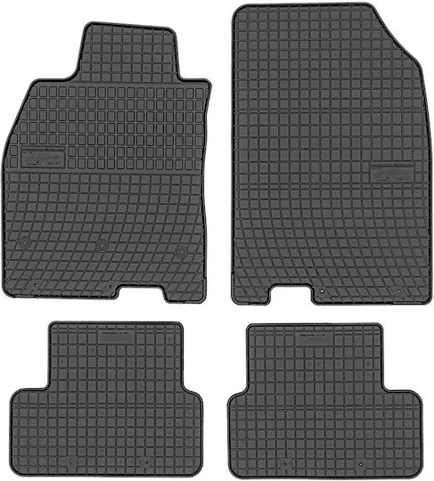 Frogum Set of Front and Rear Mats 4pcs for Renault Fluence 2009+ Black
