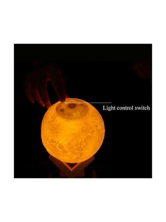 Humidifier Lamp Moon Decorative Lamp 3D Illusion White