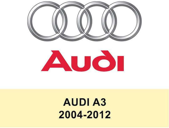 Autoline Σετ Μπροστινά και Πίσω Πατάκια 4τμχ Τύπου Σκαφάκι για Audi A3 2004-2012 Μαύρα