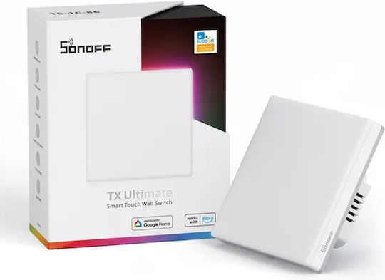 Sonoff T5EU1C Recessed Touch Wall Switch Wi-Fi Lighting One-Way with Frame White