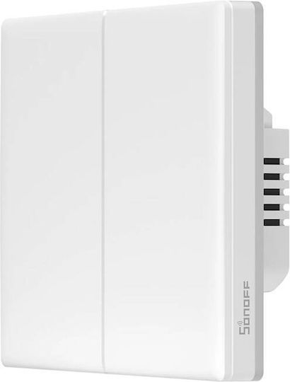 Sonoff T5EU2C Recessed Touch Wall Switch Wi-Fi Lighting Two-Way with Frame White