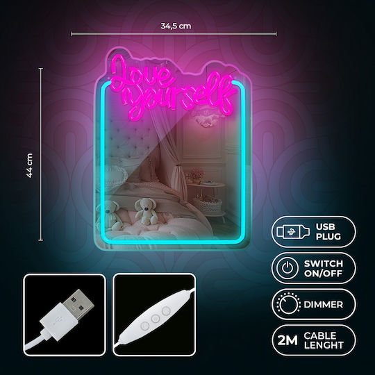 Forever Light Neon Φωτιστικό LED Θερμό Λευκό Love
