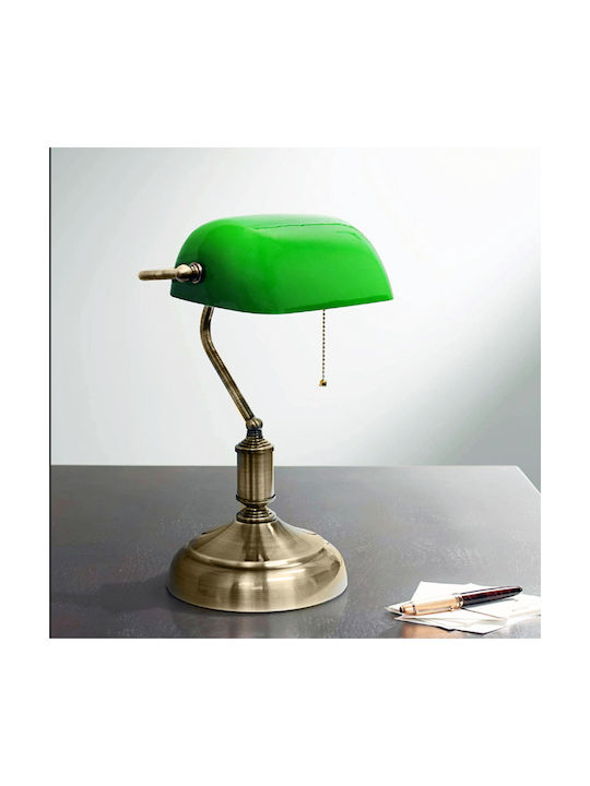 Aca Office Lamp for Socket E27 in Green Color