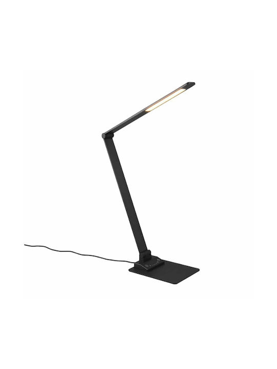 Trio Lighting LED Office Lamp with Foldable Arm in Black Color