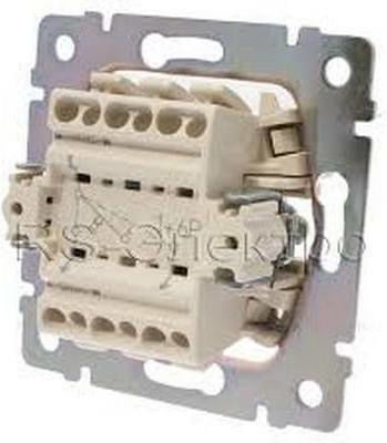 Legrand Neutral 06 01 Χωνευτός Διακόπτης Τοίχου Ρολών Διπλός χωρίς Πλαίσιο Λευκός