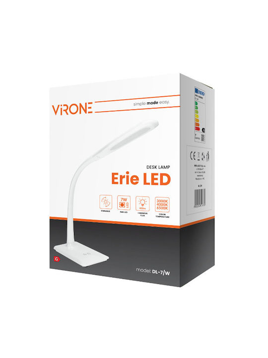 Orno LED Φωτιστικό Γραφείου σε Λευκό Χρώμα