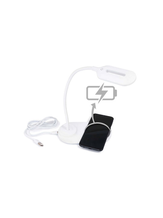 Platinet LED Office Lamp with Flexible Arm in White Color