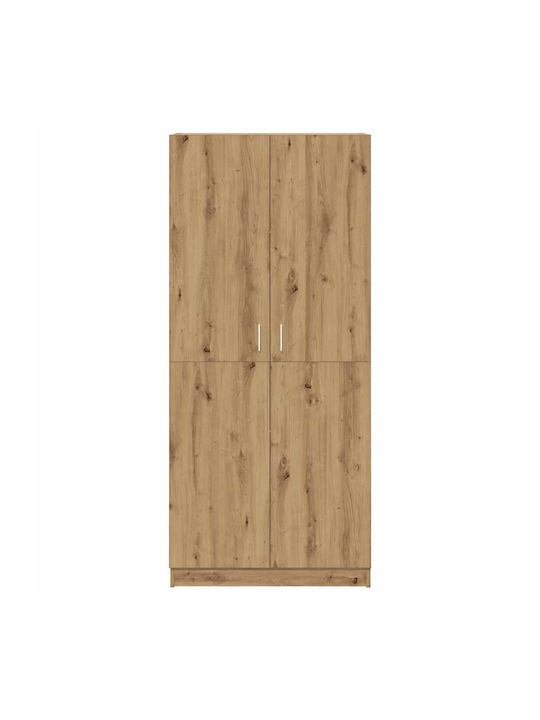 Ușă dublă Dulap de Haine Coffee 80x52x180cm