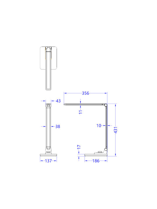 HomeMarkt LED Office Lamp in Silver Color