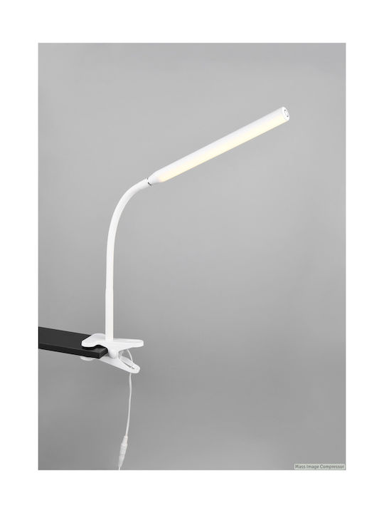 Trio Lighting Φωτιστικό Γραφείου με Εύκαμπτο Βραχίονα σε Λευκό Χρώμα
