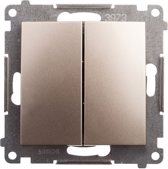 Kontakt-Simon Wall Switch Without Frame Gold