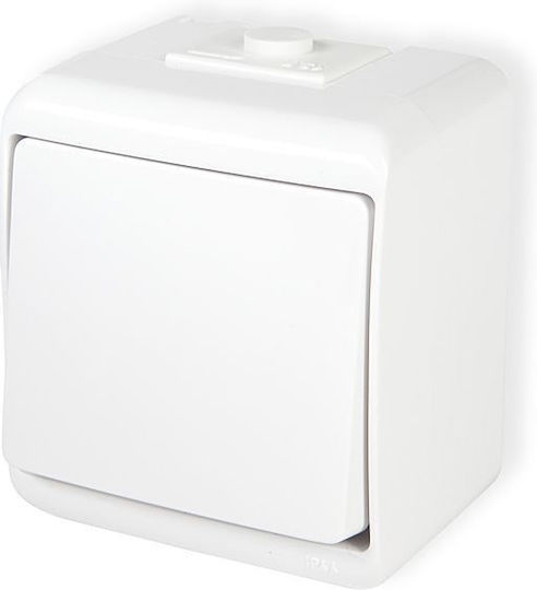 Karlik Waterproof Wall Switch Lighting One-Way with Frame White