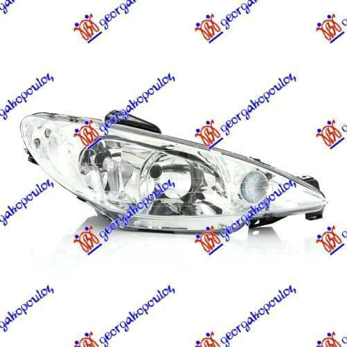 Depo Front Lights for Peugeot 206 1998-2009