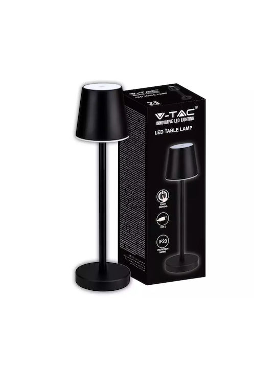 V-TAC Metal Table Lamp LED with Black Shade and Base