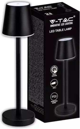 V-TAC Metal Table Lamp LED with Black Shade and Base