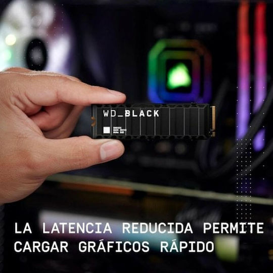Western Digital Black SN850X With Heatsink SSD 8TB M.2 Type With PCI Express 4.0 Connection And Heatsink WDS800T2XHE