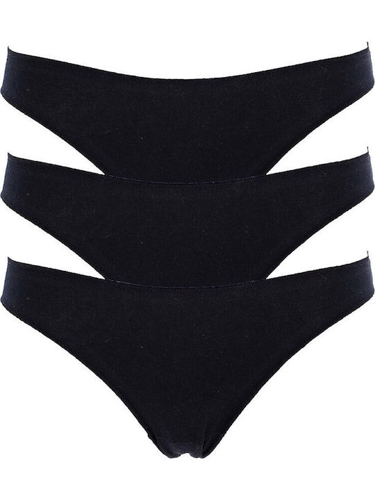 Βαμβακερά Γυναικεία Brazil 3Pack Μαύρο
