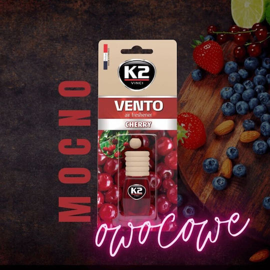 K2 Car Air Freshener Pendand Liquid Vento Cherry 8ml