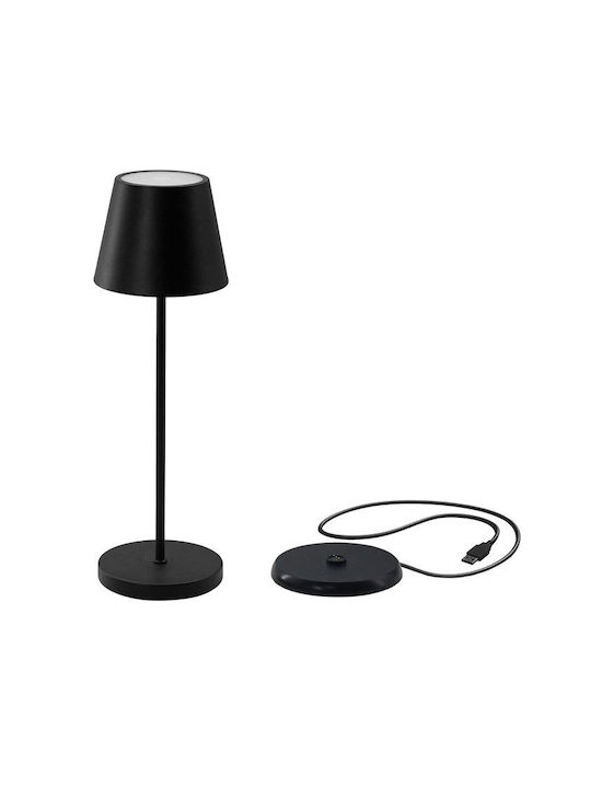 Sonora Metal Lampă de masă LED cu Abajur Negru și Bază