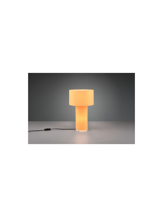 Trio Lighting Metal Table Lamp for Socket E27 with Yellow Shade and Base
